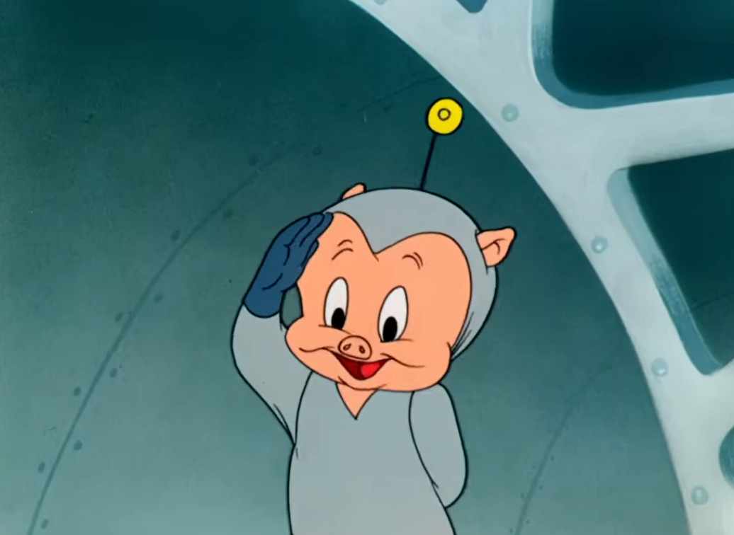 Porky pig salute Blank Meme Template