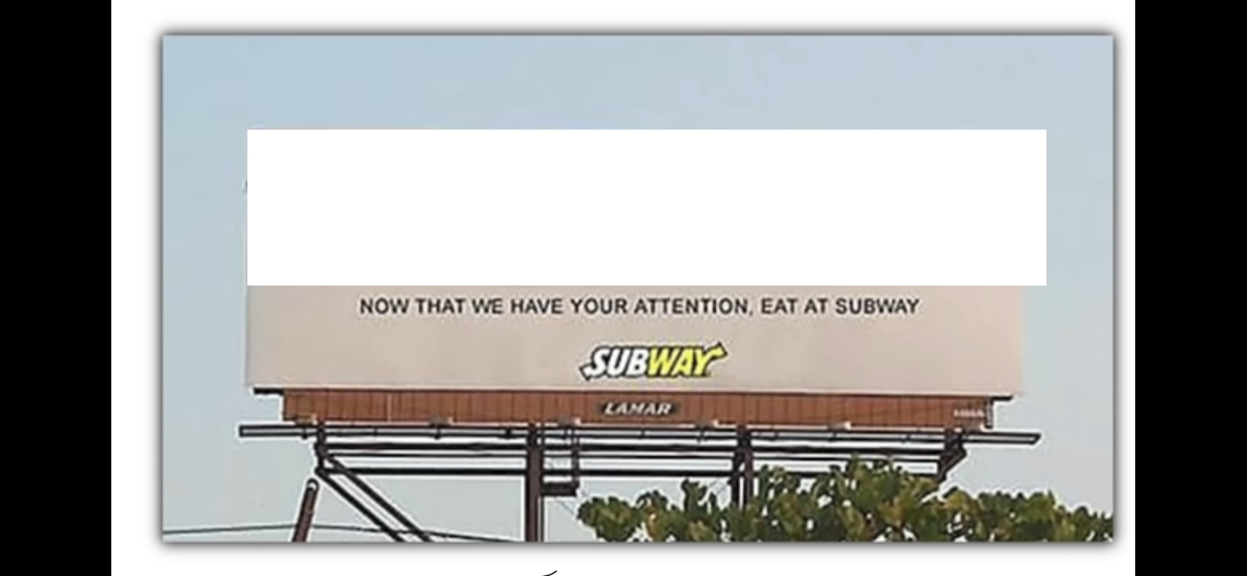 Subway billboard Blank Meme Template