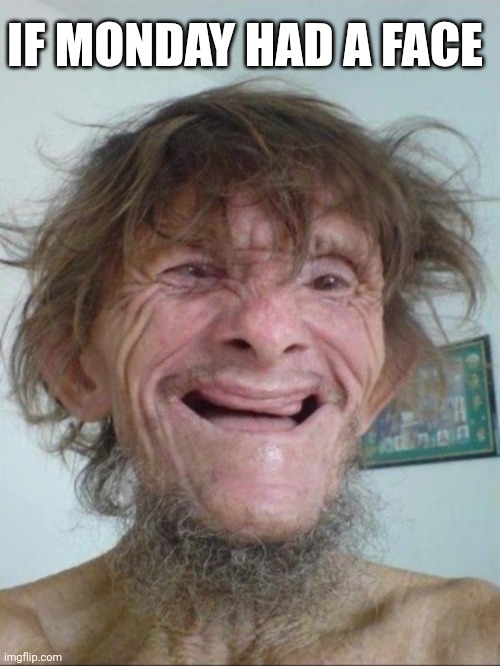 If Monday Had A Face | IF MONDAY HAD A FACE | image tagged in chrisjoines1 | made w/ Imgflip meme maker