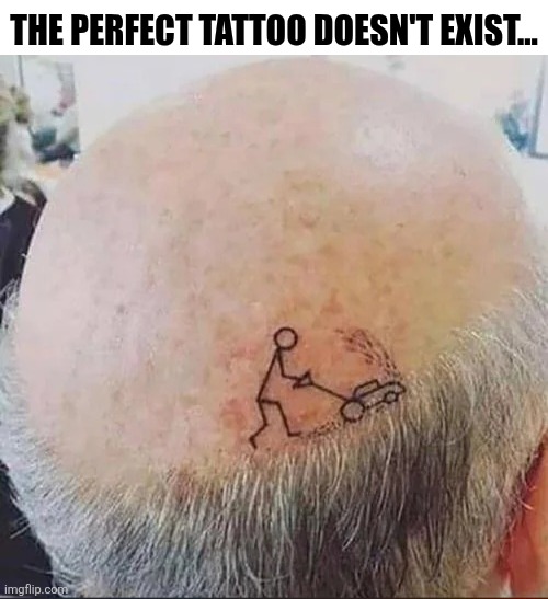 The Perfect Tattoo Doesn't Exist | THE PERFECT TATTOO DOESN'T EXIST... | image tagged in chrisjoines1 | made w/ Imgflip meme maker