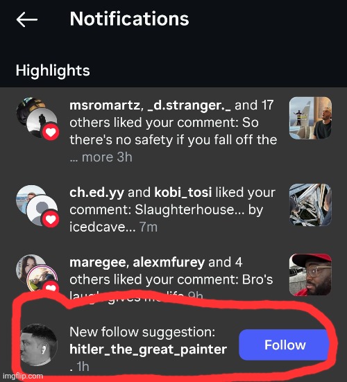 What did insta just send me bro | image tagged in hitler | made w/ Imgflip meme maker