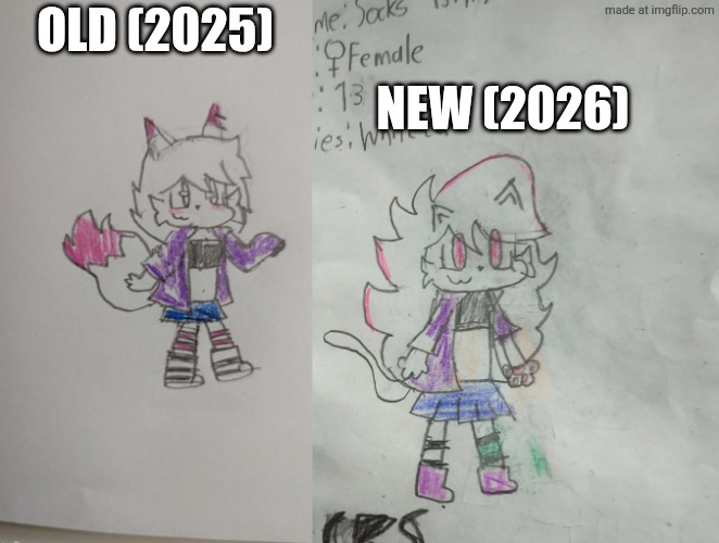 Which Socks Ishiyama (Boykisser) version do you like? | NEW (2026); OLD (2025) | image tagged in boykisser,furries,furry,sketch | made w/ Imgflip meme maker