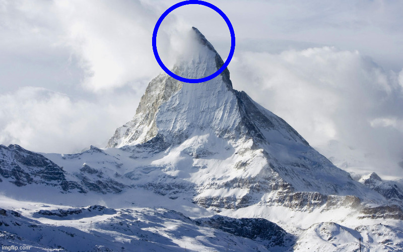 mountain peak snow | image tagged in mountain peak snow | made w/ Imgflip meme maker