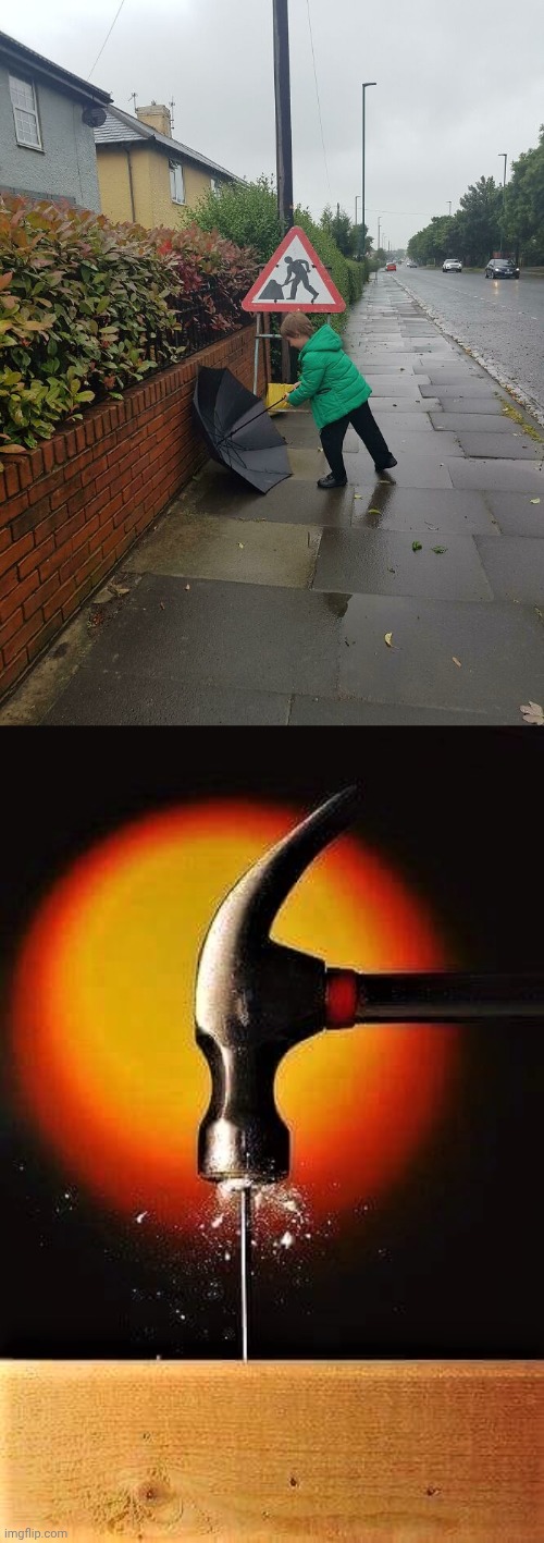 Nailed it umbrella shovel style | image tagged in nailed it | made w/ Imgflip meme maker