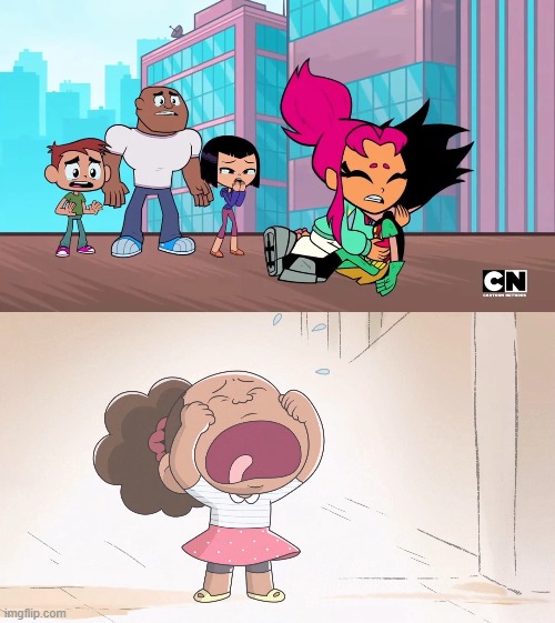 Jessica Williams Cries At Robin's Death | image tagged in character cries at robin's death,teen titans,teen titans go,robin,craig of the creek,jessica williams | made w/ Imgflip meme maker