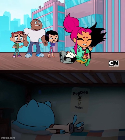 Gumball Watterson Cries At Robin's Death | image tagged in character cries at robin's death,teen titans,teen titans go,robin,amazing world of gumball,the amazing world of gumball | made w/ Imgflip meme maker