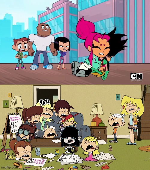 The Loud Siblings At Robin's Death | image tagged in character cries at robin's death,teen titans,teen titans go,robin,loud house,the loud house | made w/ Imgflip meme maker