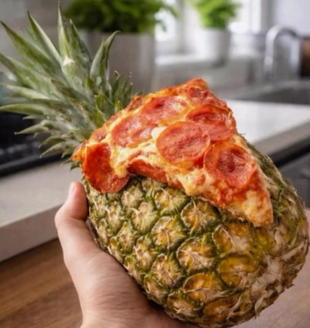 pizza on pineapple Blank Meme Template