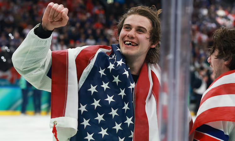 Jack Hughes smile Blank Meme Template