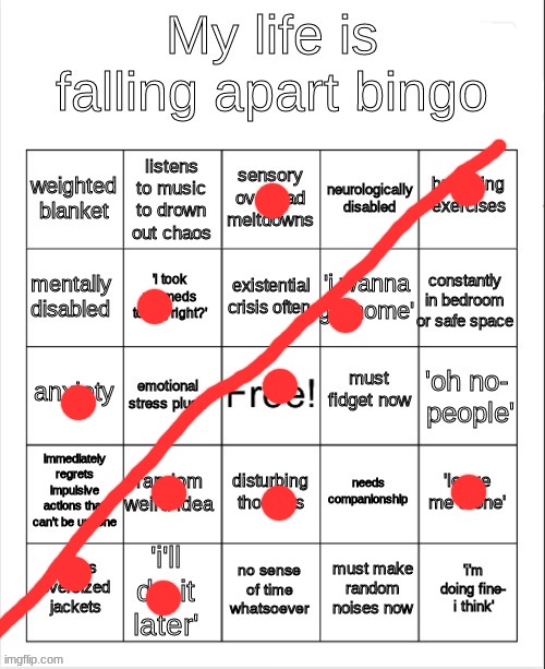 my life is falling apart bingo | image tagged in my life is falling apart bingo | made w/ Imgflip meme maker