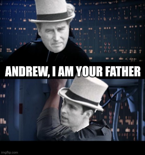 Darth Porchey | ANDREW, I AM YOUR FATHER | image tagged in memes,star wars no,prince andrew,uk,porchey,bastard | made w/ Imgflip meme maker