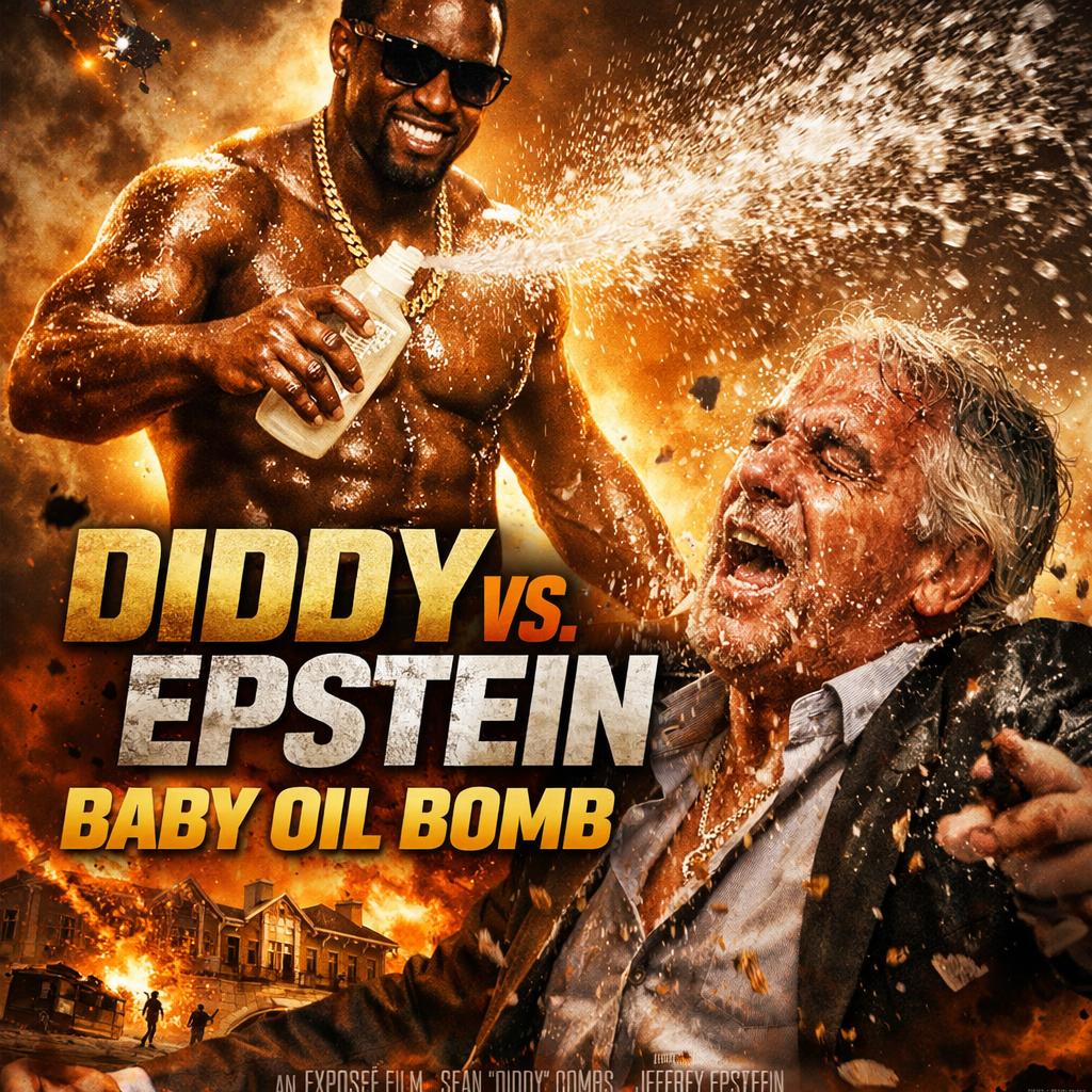 Prompt: make a movie poster of diddy vs eipstein and diddy is wi Blank Meme Template