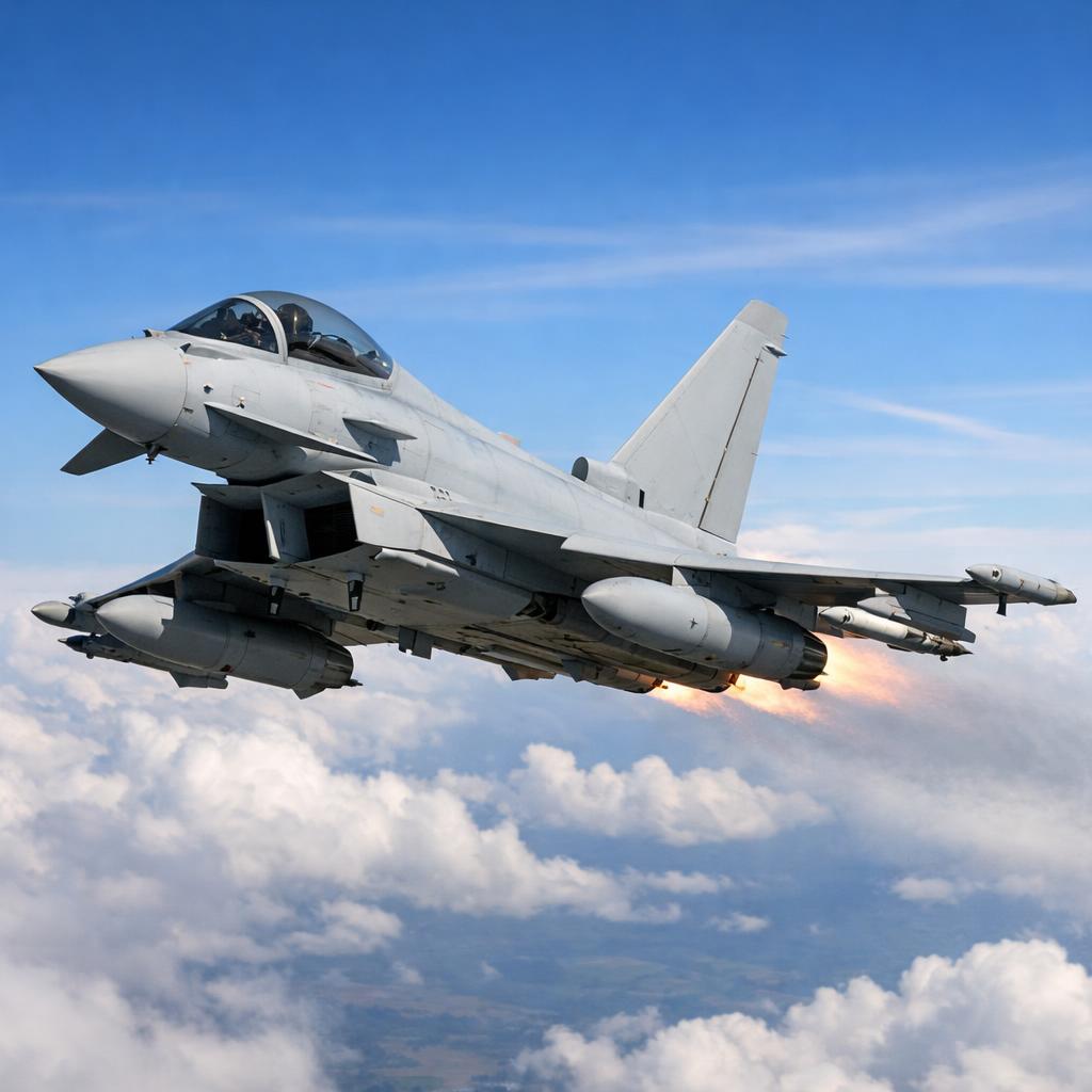 High Quality Eurofighter Typhoon flying Blank Meme Template