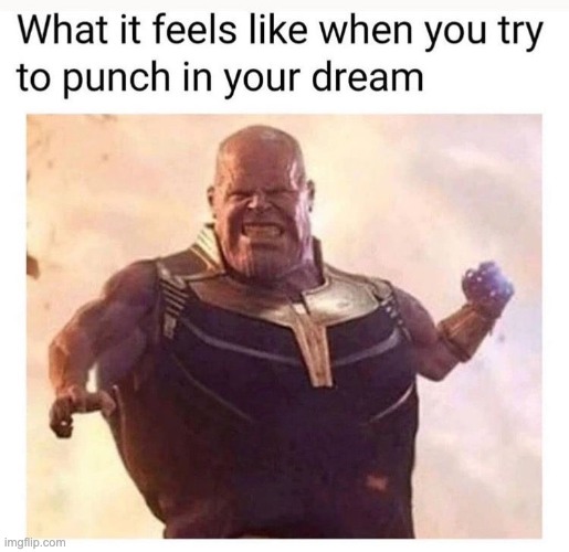 image tagged in memes,funny,relatable memes,thanos,dream | made w/ Imgflip meme maker