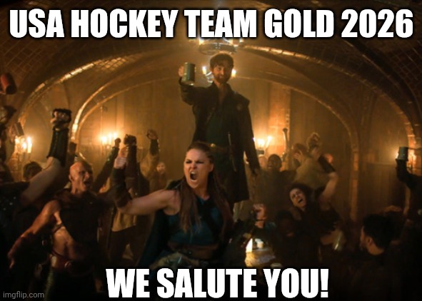 WoW Classic | USA HOCKEY TEAM GOLD 2026; WE SALUTE YOU! | image tagged in wow classic | made w/ Imgflip meme maker