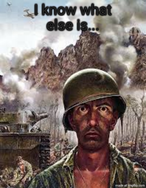 Thousand Yard Stare | I know what else is... | image tagged in thousand yard stare | made w/ Imgflip meme maker