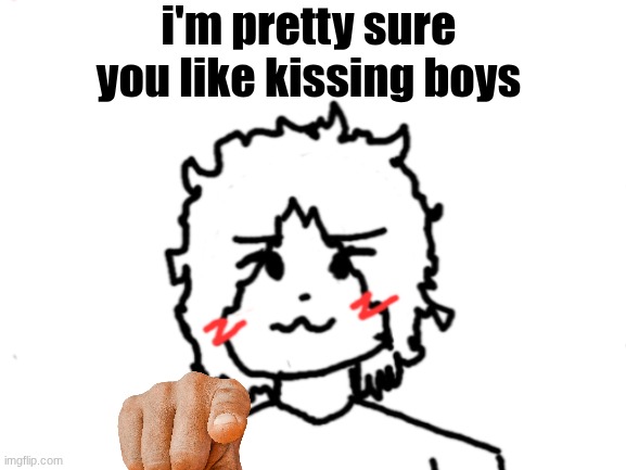 Blank White Template | i'm pretty sure you like kissing boys | image tagged in blank white template | made w/ Imgflip meme maker