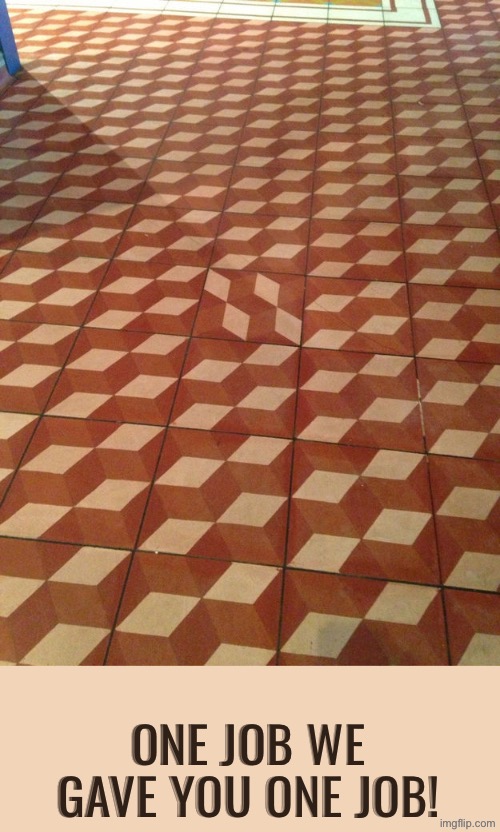 Seriously how could they get that backwards? | ONE JOB WE GAVE YOU ONE JOB! | image tagged in you had one job,task failed successfully,the floor is,do you are have stupid,duhhh dumbass,design fails | made w/ Imgflip meme maker