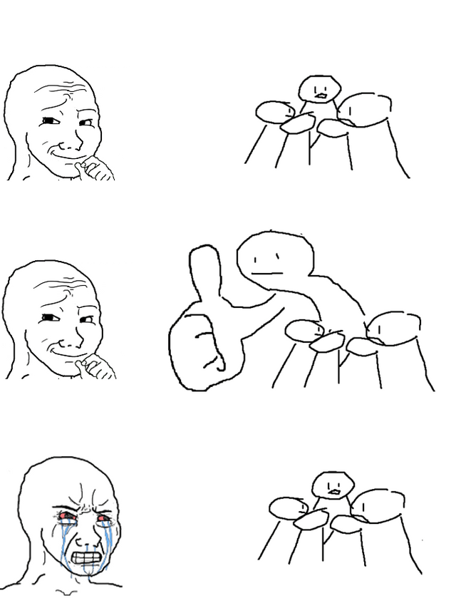 Wojak thumb up Blank Meme Template