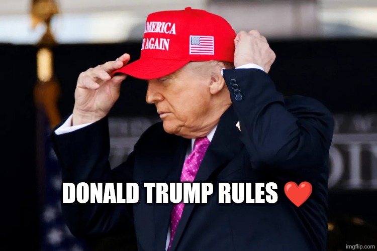TRUMP MAKE AMERICA GREAT AGAIN | DONALD TRUMP RULES ❤️ | image tagged in trump make america great again | made w/ Imgflip meme maker