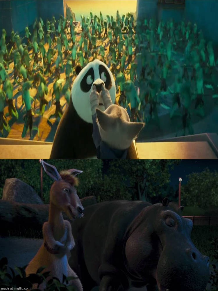 Duke and Eze laugh at Po wakes up The Chameleon's army | image tagged in duke and eze laugh at what,deviantart,crossover,disney,kung fu panda,dreamworks | made w/ Imgflip meme maker