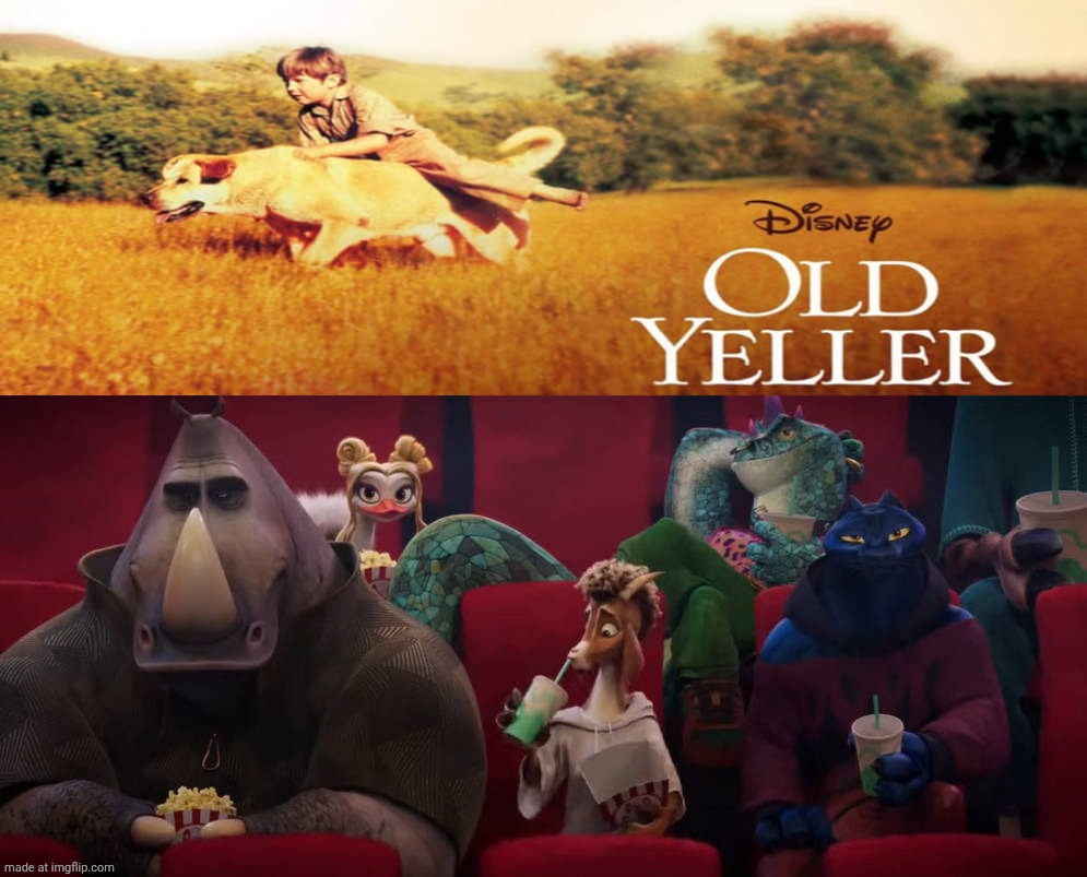 Will and the Vineland Thorns watched Old yeller | image tagged in will and the vineland thorns watched what,deviantart,crossover,sony,disney | made w/ Imgflip meme maker