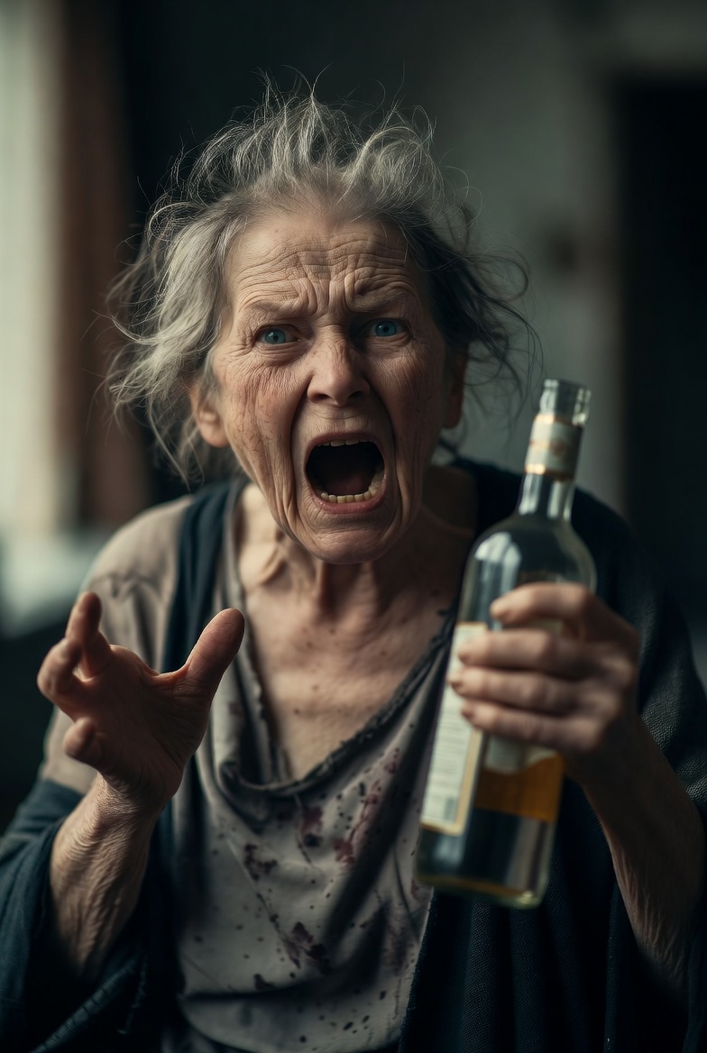 Top drunk old woman vodka Blank Meme Template