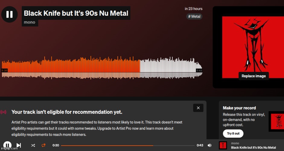 i just uploaded peak to sound cloud guys | made w/ Imgflip meme maker