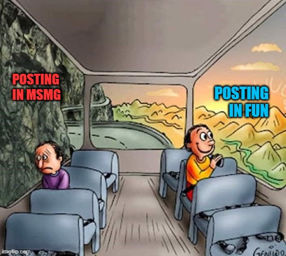View from The Train | POSTING IN MSMG; POSTING IN FUN | image tagged in view from the train | made w/ Imgflip meme maker