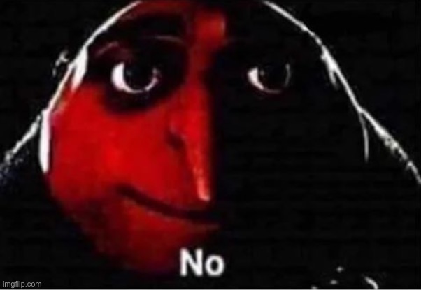 image tagged in gru no | made w/ Imgflip meme maker