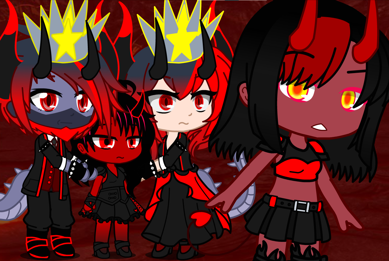 4 Devil's Staring Blank Meme Template