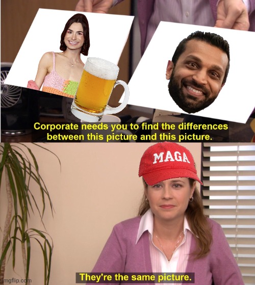 Maga talking point FAIL.  Beer drinking is Beer drinking. | image tagged in memes,they're the same picture | made w/ Imgflip meme maker