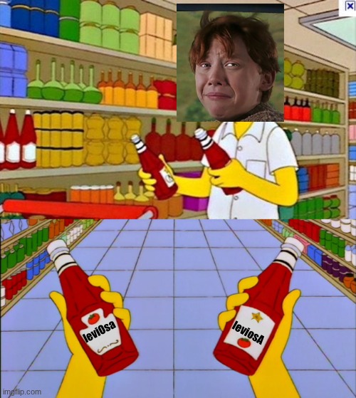 leviosA; leviOsa | image tagged in mr burns,simpsons - ketchup / catsup | made w/ Imgflip meme maker