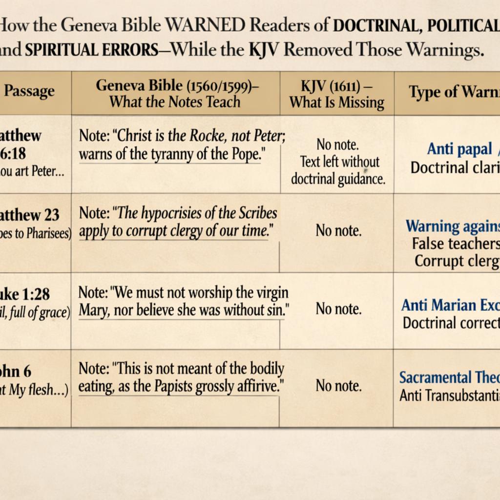 How the Geneva Bible WARNED readers of DOCTRINAL, POLITICAL, and Blank Meme Template