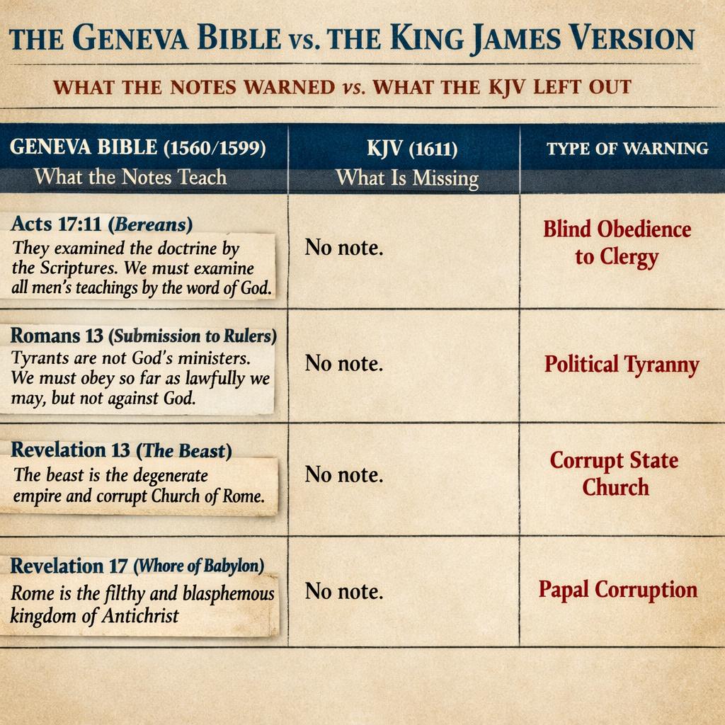 How the Geneva Bible WARNED readers of DOCTRINAL, POLITICAL, and Blank Meme Template