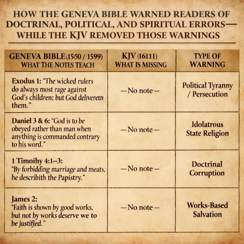 How the Geneva Bible WARNED readers of DOCTRINAL, POLITICAL, and Blank Meme Template