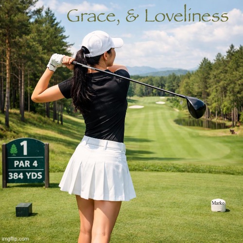 Poetry in motion | Grace, & Loveliness; Marko | image tagged in memes,asian girls golfing | made w/ Imgflip meme maker
