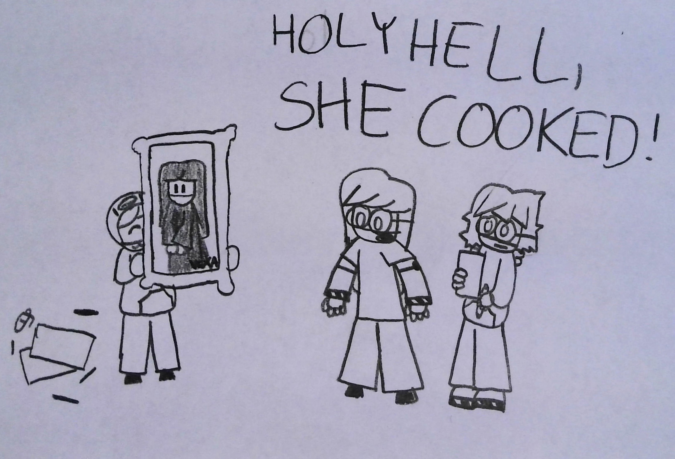 High Quality P Holy hell, she cooked Blank Meme Template