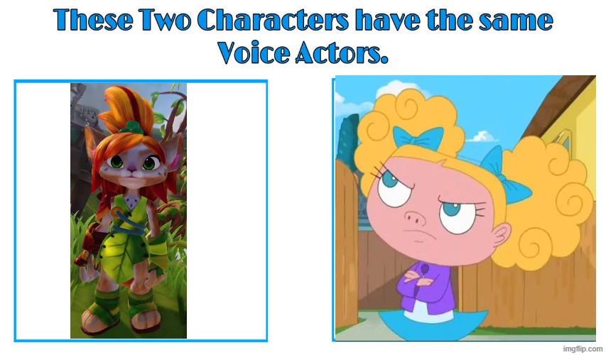 Kari Wahlgren | image tagged in same voice actor,kari wahlgren,phineas and ferb,skylanders,disney,activision | made w/ Imgflip meme maker