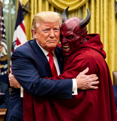 High Quality trump and satan Blank Meme Template