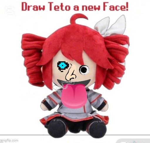 Draw Teto a new face! | image tagged in draw teto a new face | made w/ Imgflip meme maker