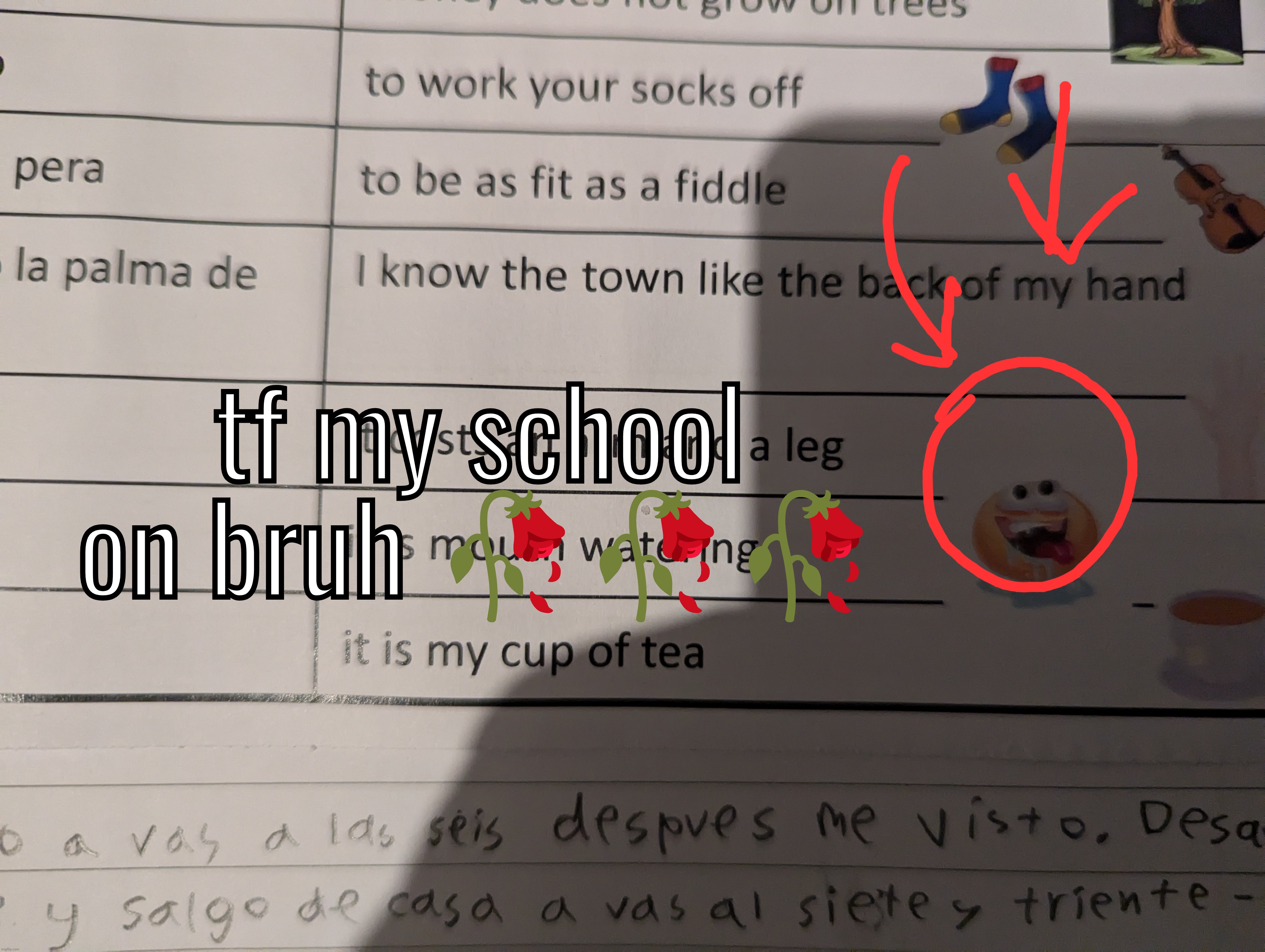 t h e w i l t e d r o s e e m o j i | tf my school on bruh 🥀🥀🥀 | made w/ Imgflip meme maker