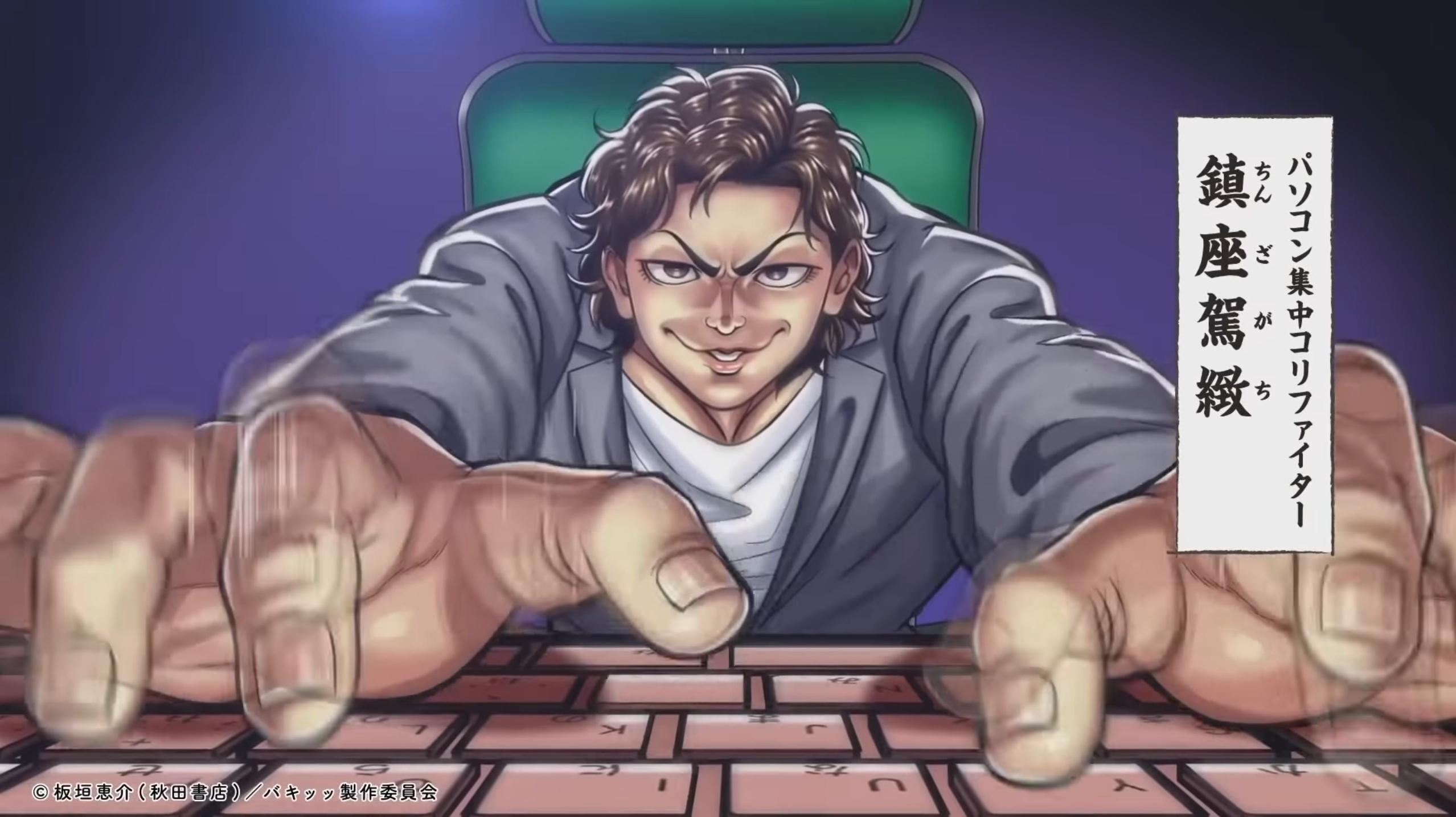 Baki Typing Blank Meme Template