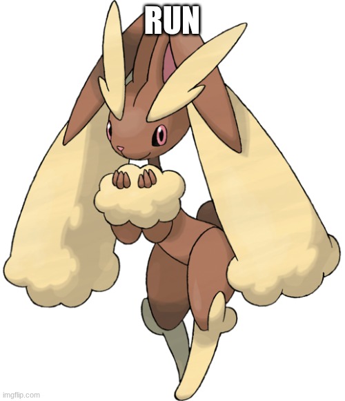 RUN | image tagged in lopunny | made w/ Imgflip meme maker