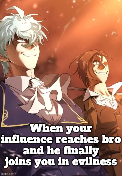 When your influence reaches bro and he finally joins you in evilness | image tagged in the greatest estate developer,lloyd,javier | made w/ Imgflip meme maker