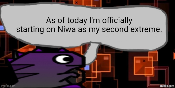 Alr got 30% and 28% x2 | As of today I'm officially starting on Niwa as my second extreme. | image tagged in updated severiteez announcement template | made w/ Imgflip meme maker