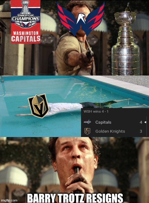 capitals meme | BARRY TROTZ RESIGNS | image tagged in the great gatsby,memes,capitals,ovechkin,nhl,hockey | made w/ Imgflip meme maker
