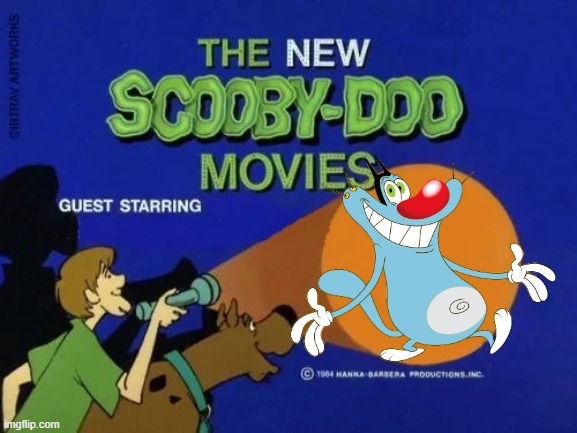 Guys... what if... | image tagged in scooby-doo guest star,oggy and the cockroaches,doggy | made w/ Imgflip meme maker