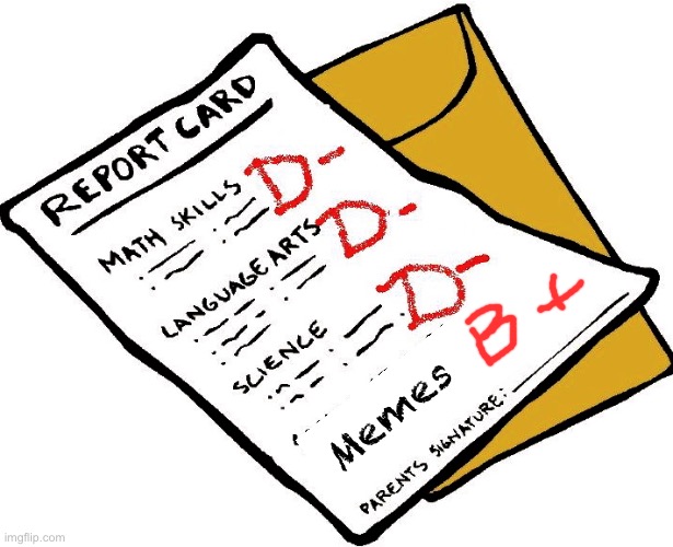 Report Card | Memes | image tagged in report card | made w/ Imgflip meme maker