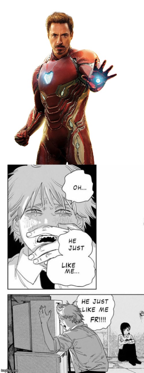 i literally am Tony Stark fr fr no cap | image tagged in he just like me fr fr | made w/ Imgflip meme maker